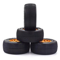 이동바퀴 1/10 숏 코스 트럭 타이어 휠 트랙사스 HSP 타미야 HPI 교쇼 RC 오프로드 자동차용 12mm/14mm/17mm 육각 허브 포함 4 피스, [02] 4PCS