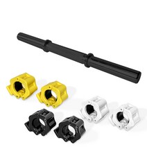 경량 스크류 아령봉 덤벨바 430mm + 고정마구리 세트, 블랙 아령봉으로 변경+마구리 블랙