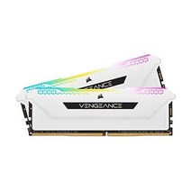 Corsair Vengeance RGB 프로 SL 16GB(2x8GB) DD 3200(PC4-25600) C16 1.35V 데스크탑 메모리 화이트(CMH16GX4M2E3200C16, 16GB (2x8GB)_3200 MHz