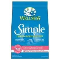 웰니스 어덜트 연어&감자 심플 애견사료, 4.8kg, 1개
