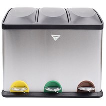 카라신 스테인레스 분리수거함 45L, 혼합 색상, 1개
