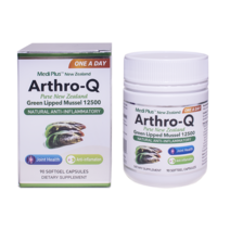 Medi Plus Arthro-Q 메디플러스 뉴질랜드 아스로 큐 초록홍합 초록입홍합 90캡슐, 1개, 개