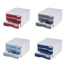 더라이프 시스템 칼라 서류함, 그레이, 3단