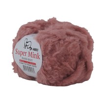 슈퍼밍크 여우털 털실 80g 인조퍼 목도리 뜨개실 토끼털 부드러운 겨울실, 17 인디핑크