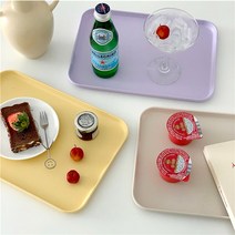 마카롱 파스텔 컬러 트레이 홈카페 다용도 쟁반 3사이즈 8컬러, 오렌지