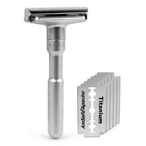미니 레이저 각인기 소형 금속 마킹기 휴대용 가공기 날인기 조정 가능한 안전 면도기 qshave 남성용 면도 더블 에지 클래식 안전 면도날 노출 6 레벨 1 핸들 앰프 5, 일반 면도기