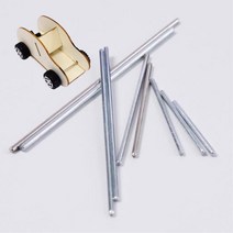 과학재료 80 스틸봉 바퀴축 10개 방과후 diy교구 부속품 톱니, 2mmX80mm, 2mmX80mm