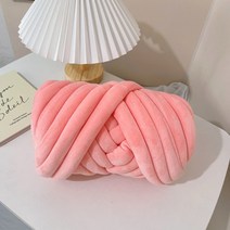 벨벳 자이언트얀 자이언트빅얀 2.5cm DIY 실 빅얀 망고실 왕모찌실 뜨개 만들기 가방 담요, 벨벳 코랄핑크