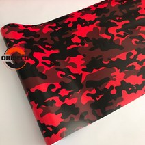 자동차 랩핑 필름 너비 50cm 밝은 빨강 검정 카모 비닐 랩 필름 시트 접착 스케이트 보드 스노우 오토바이, 10 Style 10_04 40X152CM