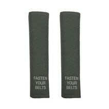 아이템하우스 차량용 안전벨트커버 돌고래 FASTEN YOUR BELTS, 텍스트 그레이, 2개