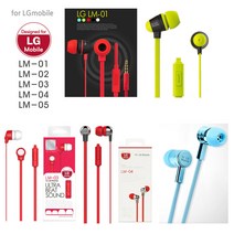 LG 미개봉 포장 스크레치 행사 이어폰 LM시리즈, LM-02 레드
