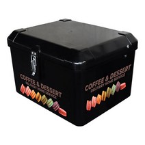 대성 강화플라스틱 공구3번 90L 국산등받이포함 높이37cm 오토바이 배달통 탑박스 리어백 배달대행, 백색
