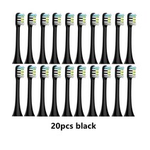 샤오미 전동 칫솔 Soocas X5 X3 X1 X3U SOOCARE Soft Dupont Bristle 교체 용 헤드 브러시, 05 20pcs black