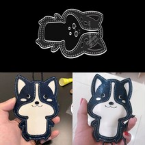 1 Pc 투명 아크릴 만화 자동차 키 가방 스텐실 템플릿 DIY 가죽 공예 도구 버전, [01] 13X9.5CM