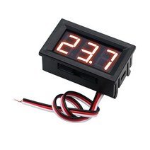 1pcs 0.56 인치 DC LED 디지털 전압계 0-30V 3 와이어 전류계 볼트 패널 테스터 미터 바이크 오토바이 C, 01 Red