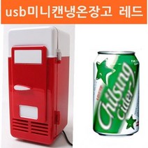 딜민트 USB냉장고 usb미니캔냉온장고 레드 음료수냉장고