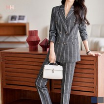 마마홀릭 빅사이즈 스트라이프 자켓 9부 팬츠 세트 06498