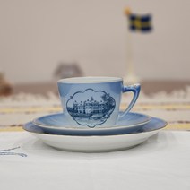 (엔틱빈티지) 로얄코펜하겐 빙앤그뢴달 B&G 찻잔 커피잔 세트 STROMSHOLM, 찻잔 소서