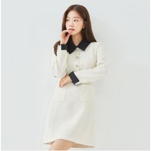 [NC 신구로점] 로엠 배색 카라 트위드 원피스 RMOWC49S12