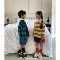 럭비자수 카라티셔츠(S~XL/JS~JL)