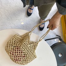 코바늘 가방뜨기 뷔스티에 네트백 손뜨개 패키지 동영상설명 봄 여름 가방만들기, 12 화이트, 1개
