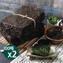 청정 완도 특산물 전장 곱창김 100매 x 2봉 LAOG2H, 없음