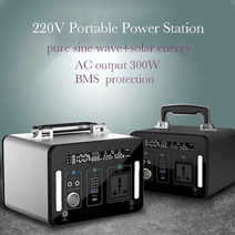 인산철파워뱅크 캠핑용배터리 올인원 파워뱅크 300w 휴대용 발전기 301wh83200mah 발전소 비상 전원 공급 장치 은행 순수 사인파(dcac 인버터 포함), 없음