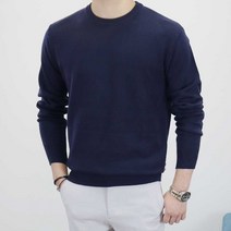이너프데이 남자 캐시미어 라운드 니트 오버핏 빅사이즈 겨울 스웨터