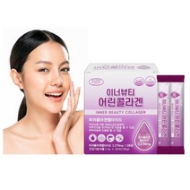 먹는콜라겐 에버그린 이너뷰티 어린콜라겐 60포 생선비늘 펩타티드 콜라겐분말, 3g