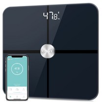 체중계 스마트 폰 연동 체 조성계 ITO 기술 체지방률 등 다항 지표 앱으로 데이터 관리 Bluetooth 연결 한국어 APP & 설명서 대응 블랙