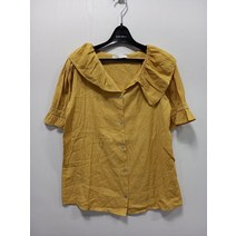 무자크 옐로 반팔 블라우스 여 F 5566 (1004867)