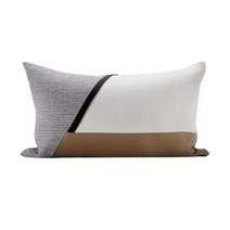쿠션 커버 북유럽 30x50cm 45x45cm 그레이 브라운 화이트 패치 워크 소파 베개 거실 장식
