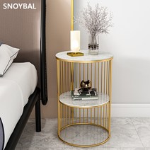SNOYBAL 북유럽 골드 대리석 사이드테이블 협탁 티테이블 원형테이블