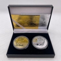 비트코인 이더리움 라이트코인 대시 리플 모네로 EOS 바이넌스 베체인 NANO TRZ Ada Cardano 기념 BTC 크립토 코인 2 in 1 박스, 세트32