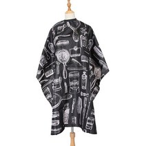 미용실열기구 성인 방수 헤어 커팅 천 살롱 이발사 케이프 미용사 전문 패브릭 앞치마 가운 미용 이발 망토, [02] Black, 02 Black