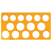 산키스 템플레이트 원형정규 도형자 37~51mm No 1061, 1개