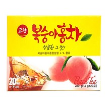 유니크앤몰 고향 오미자차 복숭아홍차 냉온겸용 홍차 과일차, 10개, 고향 복숭아홍차20개입
