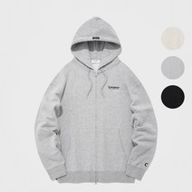 커버낫 스몰 어센틱 로고 후디 집업 멜란지 그레이