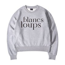 LOUPS BLANCS LB 블랑루스 크롭 맨투맨 그레이