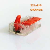 와이어 커넥터 방수 빠른 전원 터미널 블록 212213 새로운 플러그인 전기, 12 221-415-orange_01 30pcs