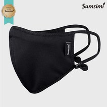 [SUMSIMI] 숨시미 특허받은 나노 필터 패션 마스크_프리미엄형, 블랙 (단품), M
