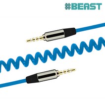 샵비스트 차량용 스프링 AUX케이블 (M-M), 블루, 스프링 AUX케이블(M-M) - 1.2M