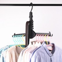 SOCEAN 폴더형 옷걸이 아래로 접어쓰는 행거 대량 옷정리 접이형 폴딩 CLOTHES HANGER RACK 옷장 수납 보관 논슬립 특이한 다용도, 1개