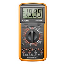 테스터기 Digital Multimeter TRMS 1999 Counts Auto-Ranging Voltage Tester Measuring AC/DC Current Res, 03 Yellow