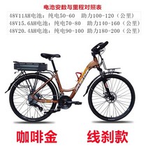 전기팻바이크 보조 여행 레저 가변속도 장거리 여행 자전거, 48V, 03.골드 26인치