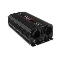 녹원(LVYUAN) 수정사인파 인버터 1500W~3000W 12V 24V 220V 60Hz 차량용 캠핑용 차박 캠핑 자동차 인버터 2콘센트, 블랙 2콘센트