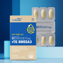 대상웰라이프 생체 이용률이 높은 마이뉴트리션 rTG형 알티지오메가3 25.8g, 2개, 30정