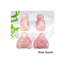 부처님 부처 자연 치유 크리스탈 스톤 조각 Maitreya Fengshui 동상 공예 비즈 Reiki 석영 차크라 홈 인테리어127076, 20Pcs, Rose Quartz