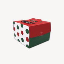 크리스마스케익박스1호(도트-레드)1묶음(100개), 1호(도트-레드)1묶음(100개)
