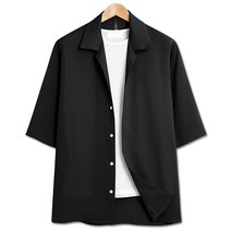 탑보이 데일리 오픈카라 오버핏 7부셔츠 (JL065)